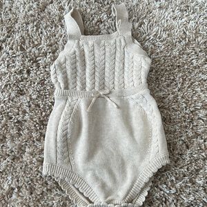 Baby girl cable romper